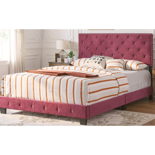 Sunvega Full Bed With Cherry Finish For Modern And Transitional Bedroom Styles