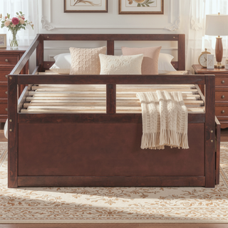 Sunvega Extending Daybed with Trundle for Spontaneous Guests from Twin to King Size