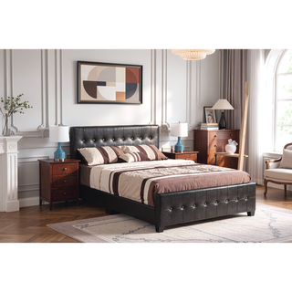 Sunvega Elegant Transitional Queen Bed in White with Chic Finish and Sturdy Build