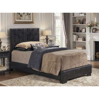 Sunvega Sleek Black Full Bed Frame with Chic Finish for Casual Elegance