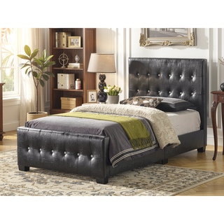 Sunvega Sleek Black Twin Bed with Transitional Style for Classic and Modern Rooms