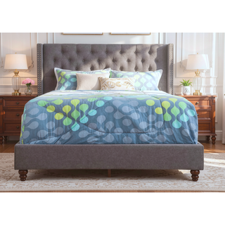 Sunvega Elegant Gray Full Upholstered Bed with Sturdy Frame for Modern Comfort