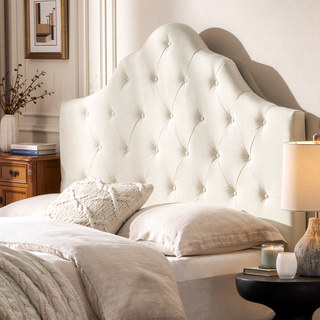 Sunvega Upholstered Queen Headboard with Adjustable Height and Durable Metal Legs