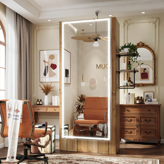 Sunvega Oversized 72x32 Inch LED Bathroom Mirror with 3 Color Modes and Aluminum Frame