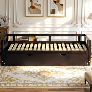 Sunvega Extending Daybed with Trundle for Spontaneous Guests from Twin to King Size