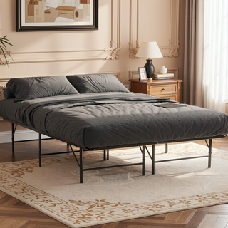 Sunvega Sturdy Metal Platform Bed Frame with Ample Under-Bed Storage