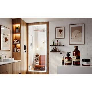 Sunvega Oversized 72x32 Inch LED Bathroom Mirror with 3 Color Modes and Aluminum Frame