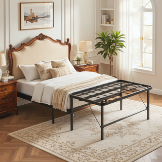 Sunvega Twin Size Metal Bed Frame with Ample Under-Bed Storage Space