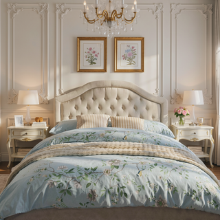 Sunvega Queen Size Upholstered Headboard with Tufted Diamond Stitch and Nailhead Trim