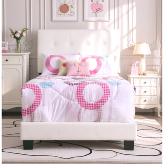Sunvega Twin Bed Frame in Crisp White for Compact Living Areas