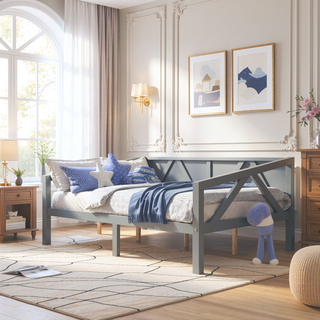 Sunvega Gray Full Size Daybed with Storage Space and Elegant Modern Design