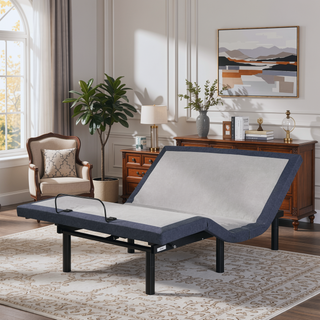 Sunvega Queen Adjustable Bed Base with Massage Head Foot Positioning and Bluetooth