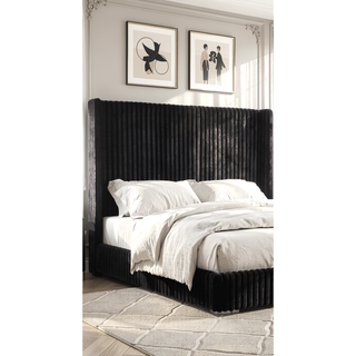 Sunvega Contemporary White Fur Chenille Fabric Mattress Ready Queen Size Bed