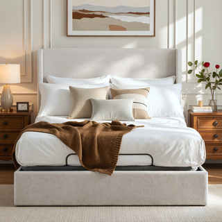Sunvega Ergonomic Queen Size Adjustable Bed Frame with Wireless Remote Control and Massager