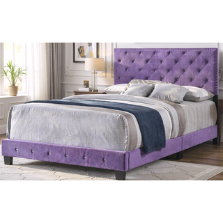 Sunvega Transitional Purple Full Bed With Durable Construction And Simple Assembly