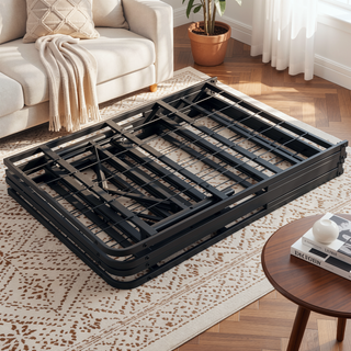 Sunvega Heavy Duty Steel Slat King Size Metal Platform Folding Bed Frame