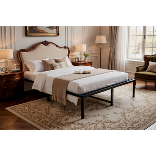 Sunvega Modern Twin Steel Heavy-Duty Platform Foundation with Under-Bed Storage