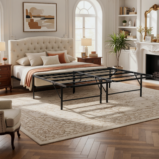 Sunvega Sturdy Metal Platform Bed Frame with Ample Under-Bed Storage