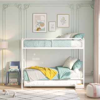 Sunvega Space Saving Triple Metal Bunk Bed with Trundle for Kids Bedrooms