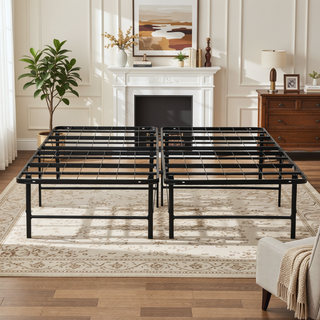 Sunvega Sturdy Metal Platform Bed Frame with Ample Under-Bed Storage