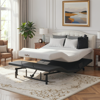 Sunvega Adjustable Queen Bed Frame with Zero Gravity Experience and USB Charging Station