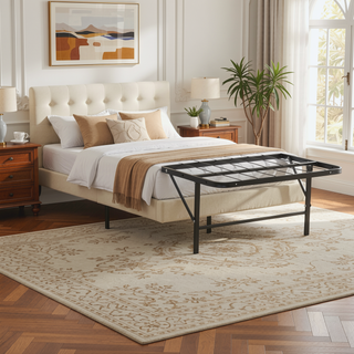 Sunvega Twin Size Metal Bed Frame with Ample Under-Bed Storage Space