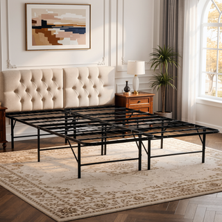 Sunvega Sturdy Metal Platform Bed Frame with Ample Under-Bed Storage