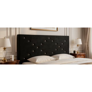 Sunvega Upholstered Platform Bed with Padded Headboard and EVA Mute Bars