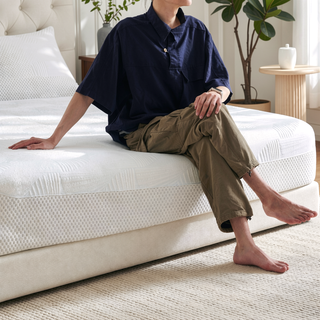 Sunvega All-in-One Full Mattress and Bed Frame with Cooling Fabric for Living Room