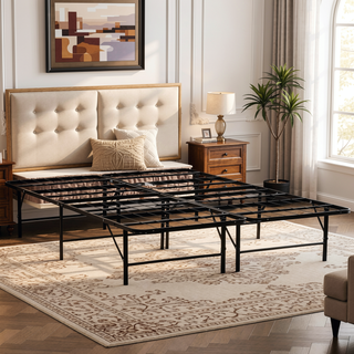 Sunvega King Size Metal Bed Frame with Sturdy Mattress Support and Storage