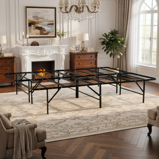 Sunvega Sturdy Metal Platform Bed Frame with Ample Under-Bed Storage
