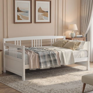 Sunvega Solid Wood Twin Daybed with Storage, Multifunctional Sofa Bed for Modern Vintage Decor
