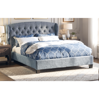 Sunvega Modern Contemporary Eastern King Size Wing Back Button Tufted Adjustable Headboard