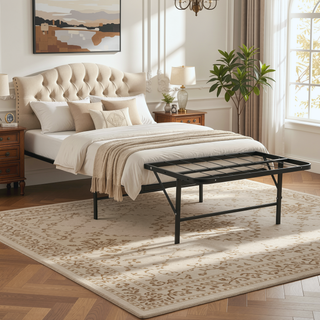 Sunvega Sturdy Metal Twin XL Bed Frame with Mattress Support and Storage