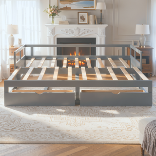 Sunvega Extending Daybed with Trundle for Spontaneous Guests from Twin to King Size
