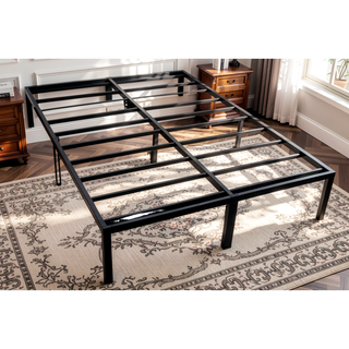 Sunvega Modern Twin Steel Heavy-Duty Platform Foundation with Under-Bed Storage