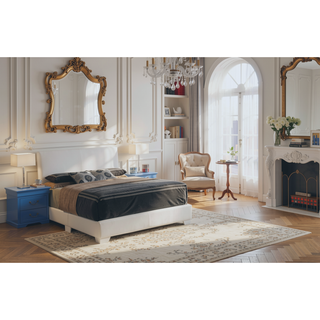 Sunvega Sleek Black Full Bed Frame with Chic Finish for Casual Elegance
