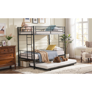 Sunvega Modern Metal Bunk Bed Frame with Strong Steel Structure for Bedroom