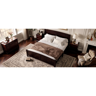 Sunvega White Solid Wood Queen Platform Bed with Slats No Box Spring Needed