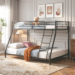 Sunvega Modern Metal Bunk Bed Frame with Strong Steel Structure for Bedroom