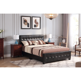 Sunvega Elegant Transitional Queen Bed in White with Chic Finish and Sturdy Build