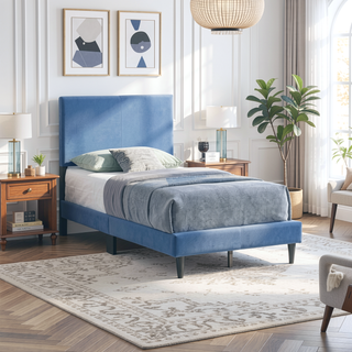 Sunvega White Faux Leather Upholstered Queen Bed with Adjustable Headboard