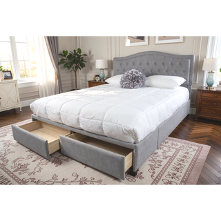 Sunvega Queen Upholstered Storage Bed in a Box with Drawers