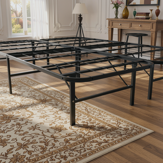 Sunvega Heavy-Duty Steel Platform Foundation with Tool-Free Assembly for Queen Bed
