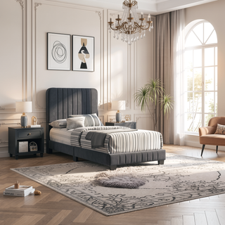 Sunvega Twin Bed Frame in Crisp White for Compact Living Areas