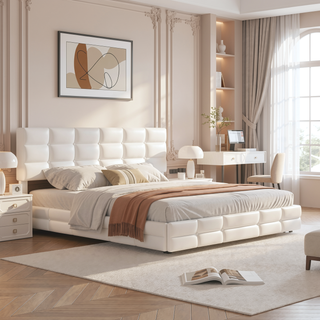 Sunvega Twin Size Upholstered Daybed with LED Lights Charging Station and Storage