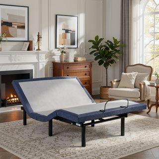 Sunvega Queen Adjustable Bed Base with Massage Head Foot Positioning and Bluetooth