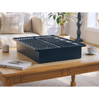 Sunvega Modern Black Metal King Size Platform Bed Frame with 16 Inch Height