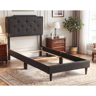 Sunvega Twin Bed Frame in Crisp White for Compact Living Areas