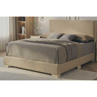 Sunvega Sleek Black Full Bed Frame with Chic Finish for Casual Elegance